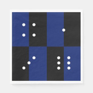 Dice polka dot mönster /black pappersservett