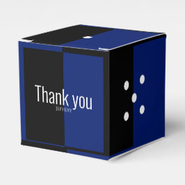 Dice polka dots dice mönster blue och black presentaskar