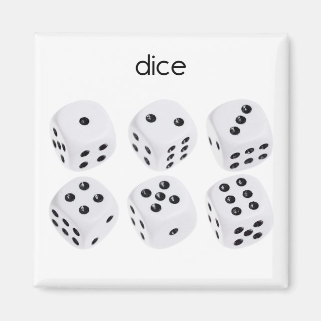 Dice Refrigerator Magnet (Framsidan)