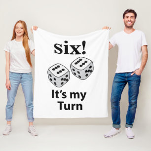 Dice Rolling Sex Det är min sväng Roll Dice Fleecefilt