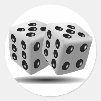 Dice Runt Klistermärke