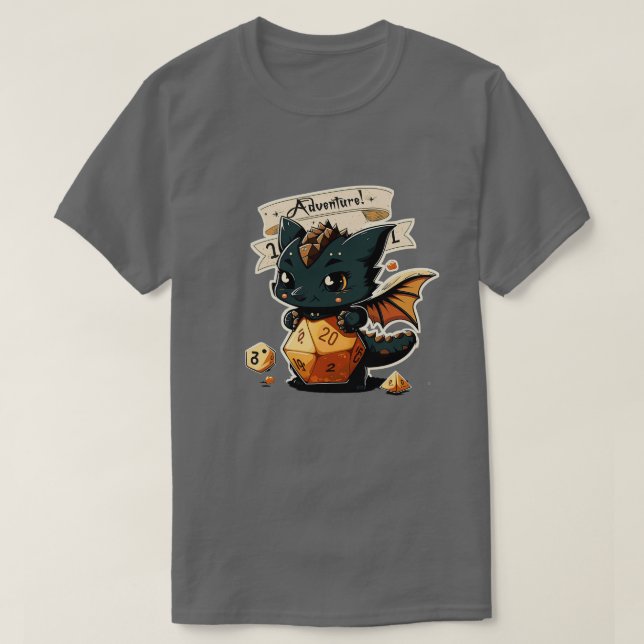 Dice Tou Chibi Dragon T Shirt (Design framsida)