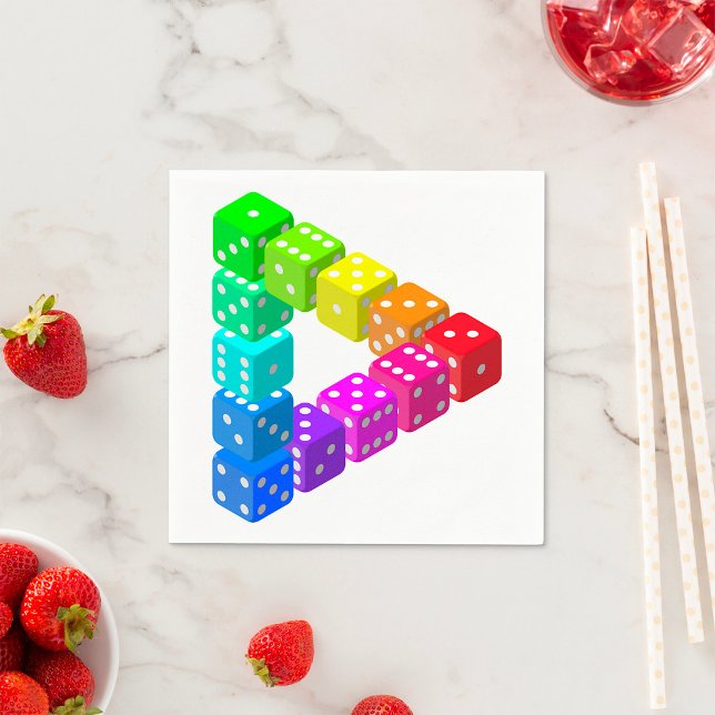 Dice Triangle Paper Napkins Pappersservett (Skapare uppladdad)