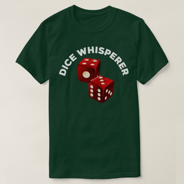 Dice Whisperer Funny Craps Game Casino Player Vega T Shirt (Design framsida)
