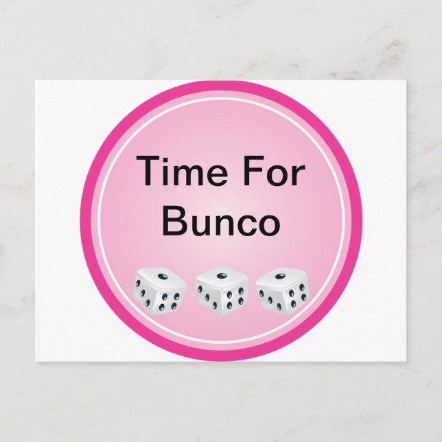 Dice with rosa Circle anpassade Vykort (Framsida)