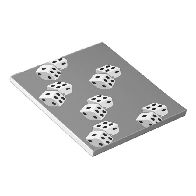 Dices on grått mönster anteckningsblock (Vinklad)
