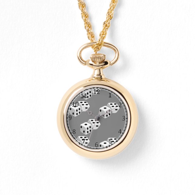 Dices on grått mönster armbandsur (Framsida)