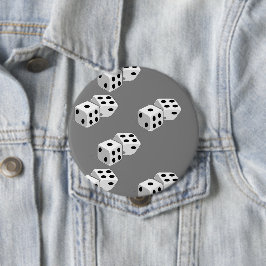 Dices on grått mönster knapp