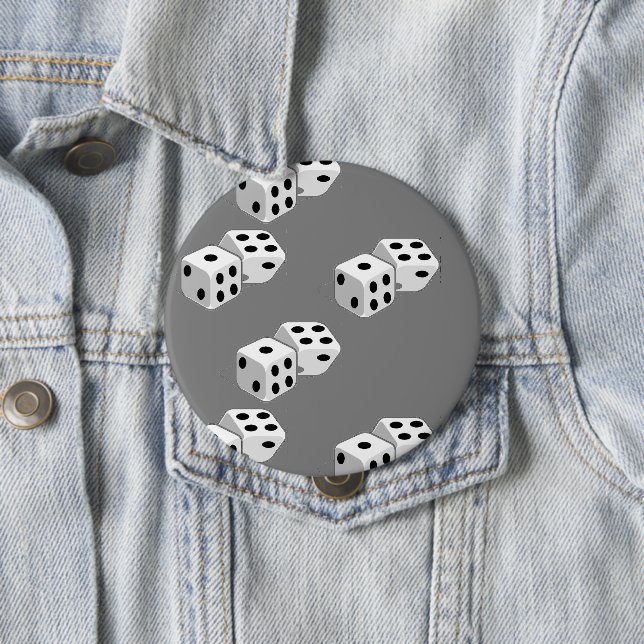 Dices on grått mönster knapp (In Situ)