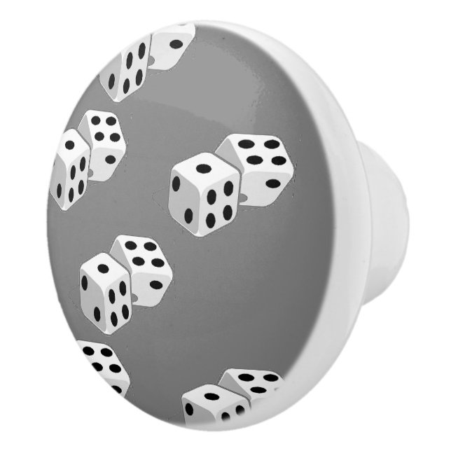 Dices on grått mönster knopp (Höger)