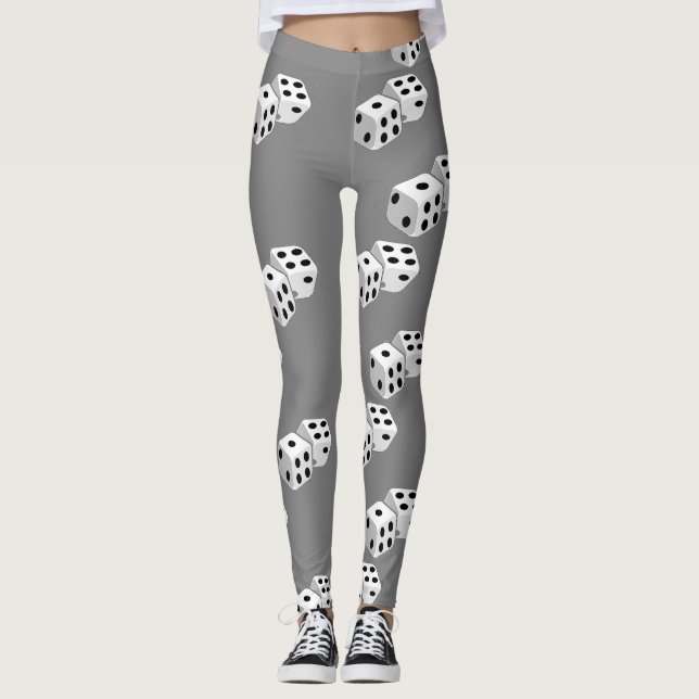 Dices on grått mönster leggings (Framsida)