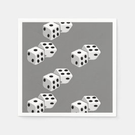 Dices on grått mönster pappersservett