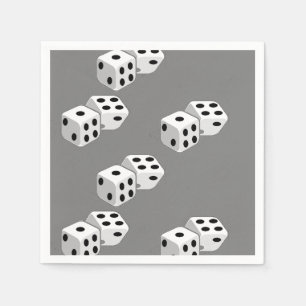 Dices on grått mönster pappersservett