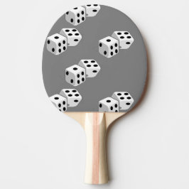 Dices on grått mönster pingisracket