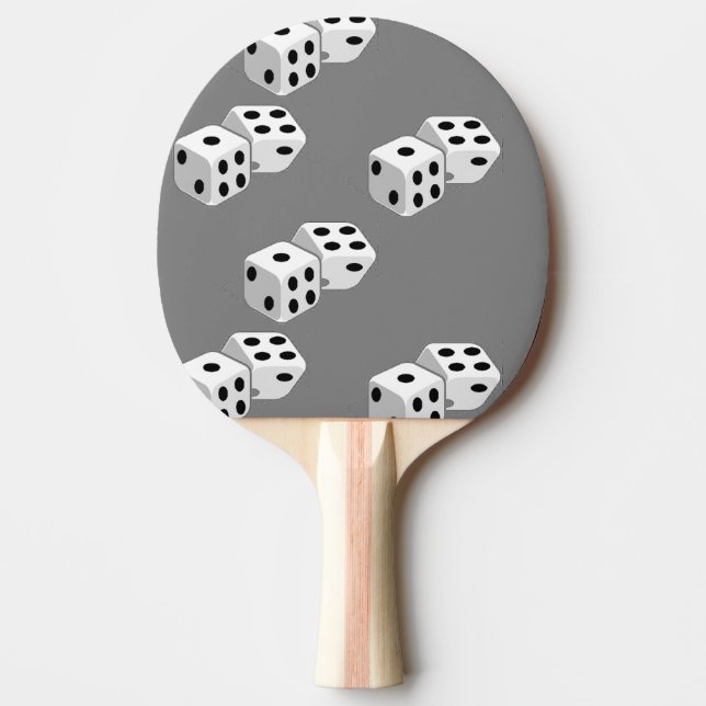 Dices on grått mönster pingisracket (Framsidan)