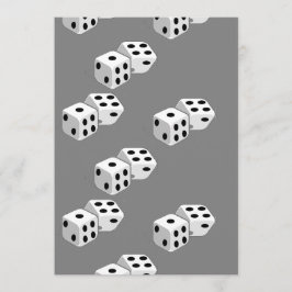 Dices on grått mönster rådkort