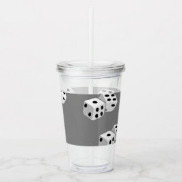 Dices on grått mönster take away mugg