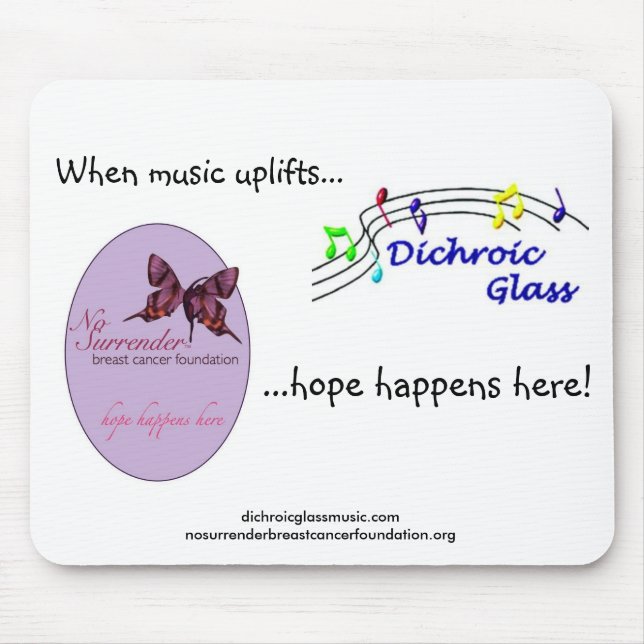 Dichroic exponeringsglas och ingen kapitulation musmatta (Framsidan)