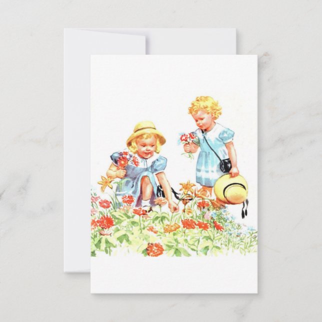 Dick, Jane och Sally Greeting Card Tack Kort (Framsida)