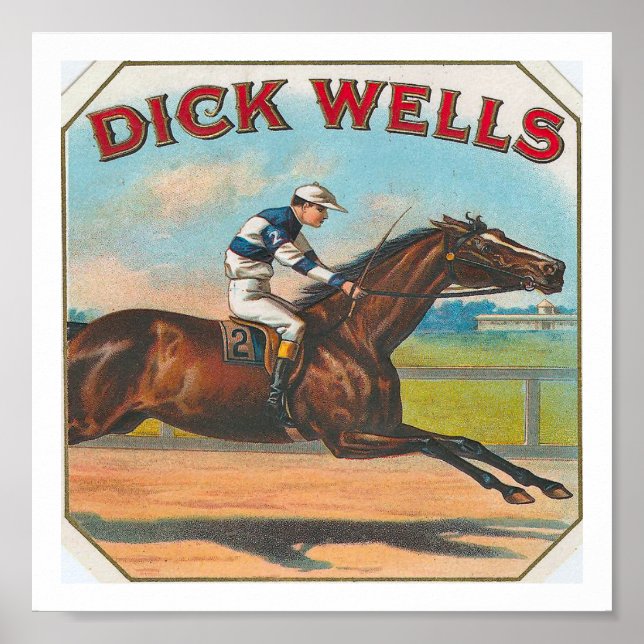 Dick Wells Vintage Horse Tävla Poster (Framsidan)