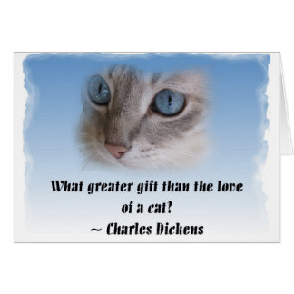 Dickens Cat Hälsningskort
