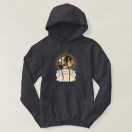 Dickens Copperfield Citat Guld Blå Hoodie