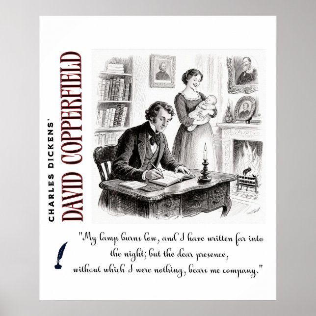 Dickens' David Copperfield Art Quote about Agnes Poster (Framsidan)