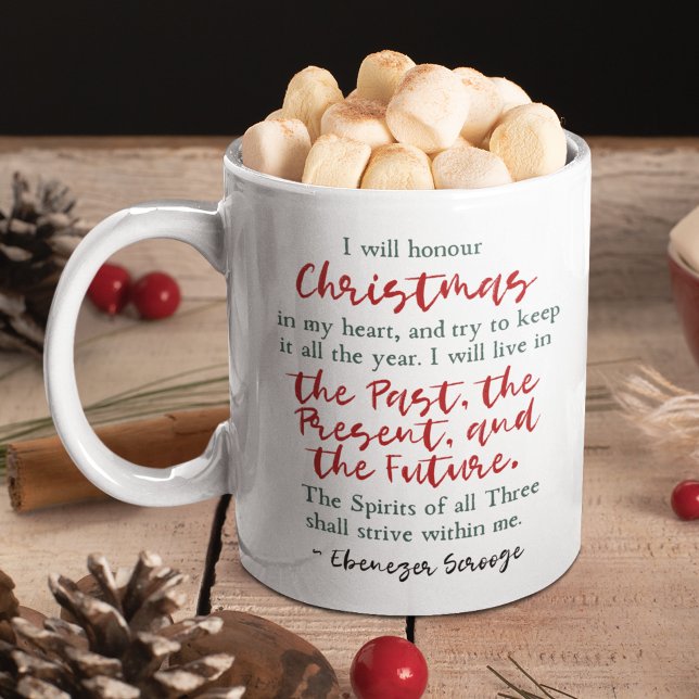 Dickens En julsaga Scrooge Citat Viktoriansk Kaffemugg (Skapare uppladdad)