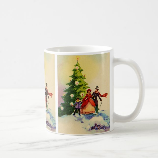 Dickens style Christmas illustration Kaffemugg (Höger)