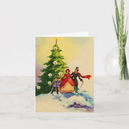 Dickens style Christmas illustration Kort