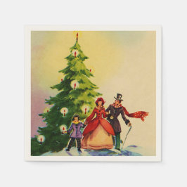 Dickens style Christmas illustration Pappersservett