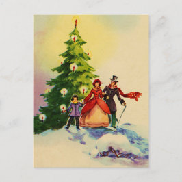 Dickens style Christmas illustration Vykort