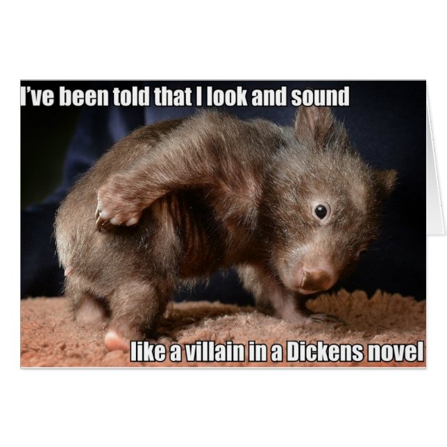 Dickens Villain-kort Hälsningskort (Framsidan Horizontal)