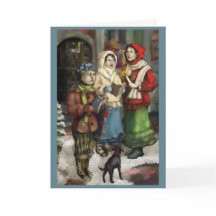 Dickensian jul Carolers Painting Personalize