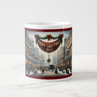 Dickensian "Lycklig jul 1843" Mugg Jumbo Mugg