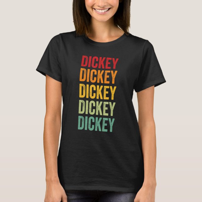 Dickey County North Dakota Rainbow Text Design T Shirt (Framsida)