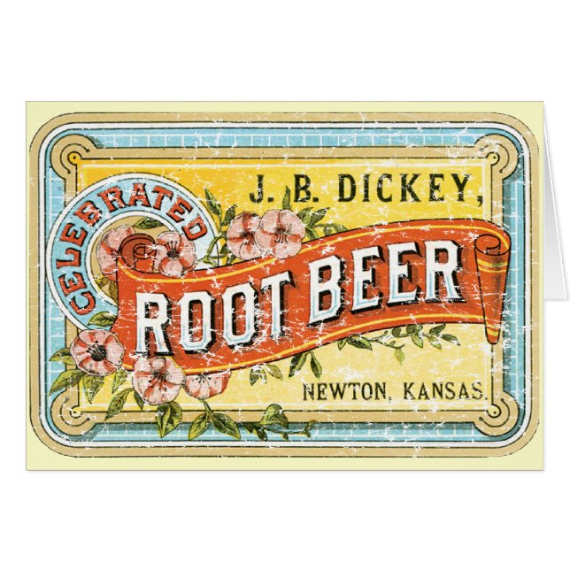 Dickey Root Beer-1899 - störd Hälsningskort (Framsidan Horizontal)
