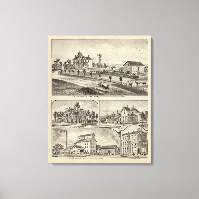 Dickinson County Residences, Kansas Canvastryck (Framsida)