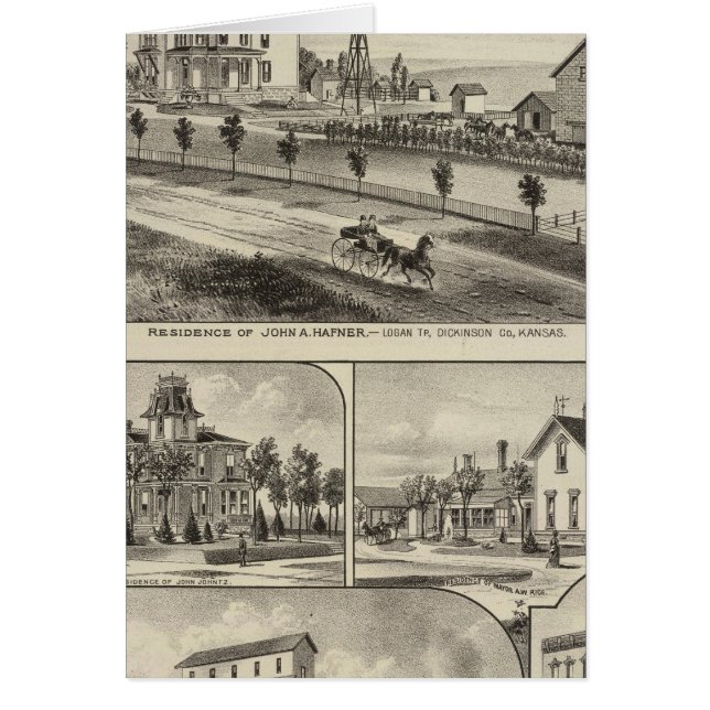 Dickinson County Residences, Kansas Hälsningskort (Framsidan)