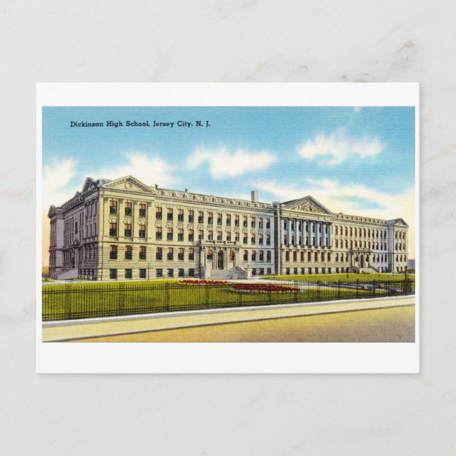 Dickinson High School, Jersey City, NJ Vykort (Framsida)