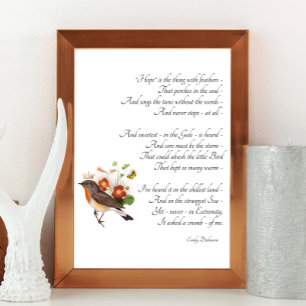 Dickinson Hope Dikt Poster