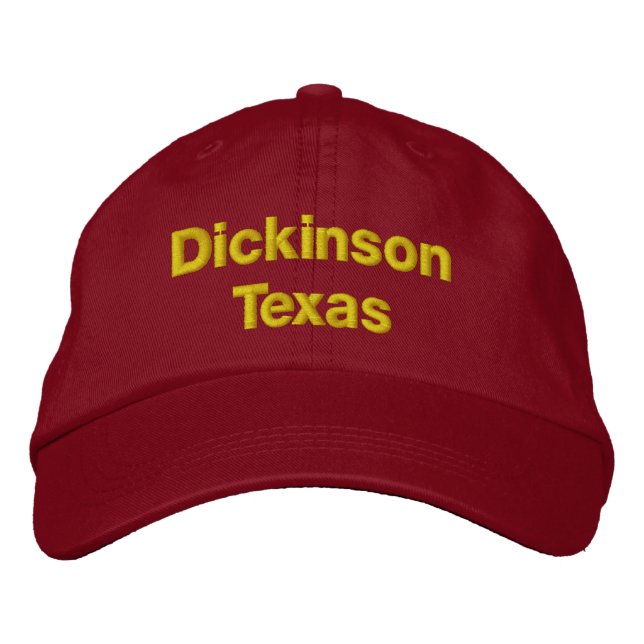 Dickinson Texas Broderad Keps (Framsida)