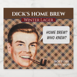 Dick's Home Brew Flaska-etikett Ölflaska Etikett