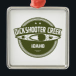 Dickshooter Bäck Idaho Kayaking Julgransprydnad Metall<br><div class="desc">Dickshooter Bäck börjar väster av Dickshooter, Idaho, och flödar söderut och skär en smal djup gorge genom det rullande platålandskapet tills det går med Djup Bäck. Vatten i Dickshooter upphör att flöda i slutet av vår till sommaren i tidigt, och lämnar bara bakom isolerat bassäng i den strömmade grusen. Den...</div>