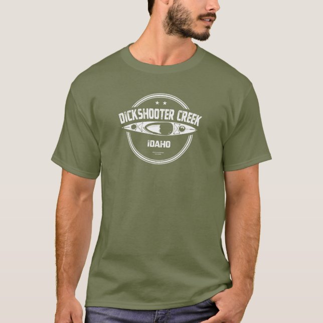 Dickshooter Bäck Idaho Kayaking T Shirt (Framsida)