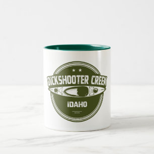 Dickshooter Bäck Idaho Kayaking Två-Tonad Mugg