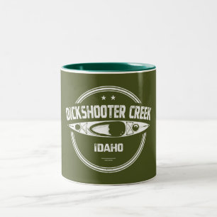 Dickshooter Bäck Idaho Kayaking Två-Tonad Mugg