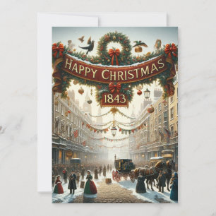 Dicksinspirerade "God Jul"-kort Julkort