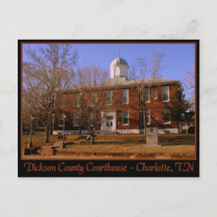 Dickson County Domstol - Charlotte, TN Vykort