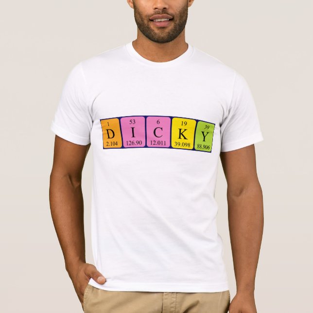 Dicky Periodisk bord namn-skjorta T-shirt (Framsida)